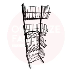 Expositor de Chão Aramado - 4 Cestos