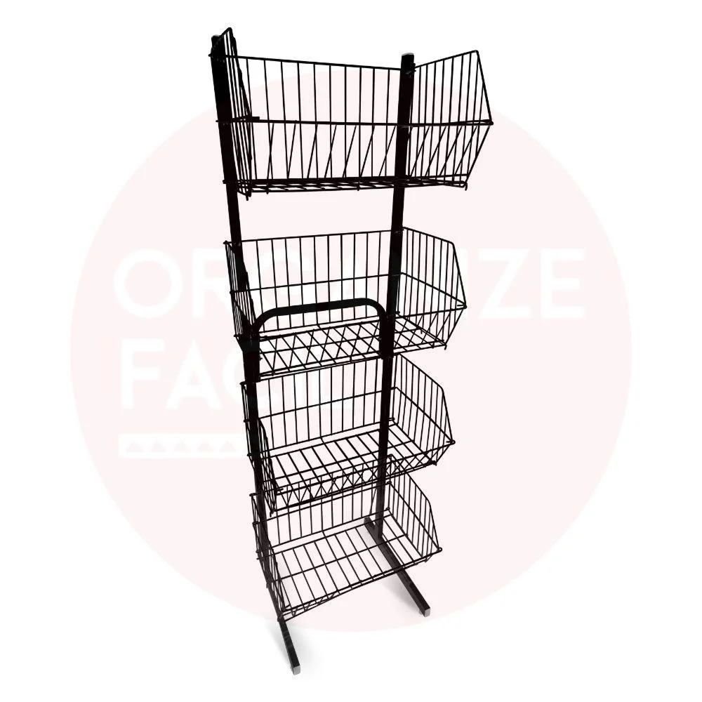 Expositor de Chão Aramado - 4 Cestos