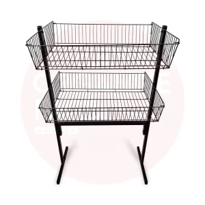 Expositor de Chão Aramado - 2 Cestos