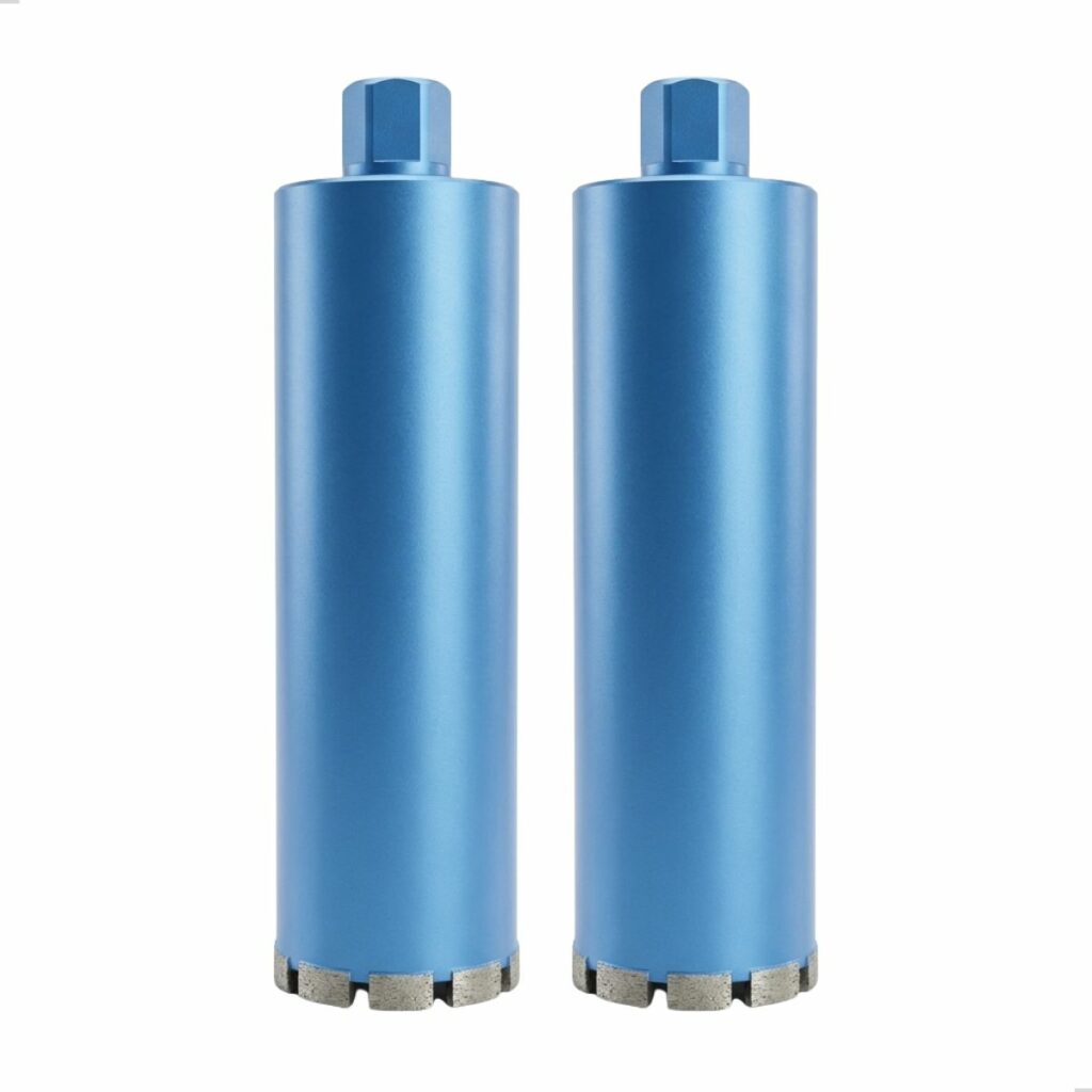 Kit Jogo 2 Serras Copo Diamantada 108mm x 450mm rosca 1.1/4