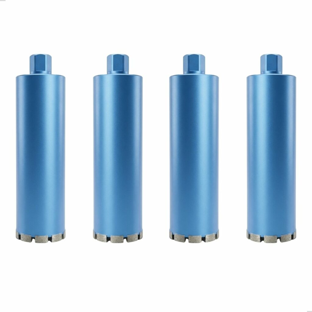 Kit Jogo 4 Serras Copo Diamantada 108mm x 450mm rosca 1.1/4