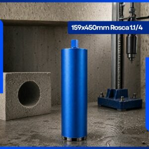 Kit Jogo 2 Serras Copo Diamantada 159mm x 450mm rosca 1 .1/4