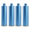 Kit 4 Serras Copo Diamantado 83mm x 450mm rosca 1.1/4