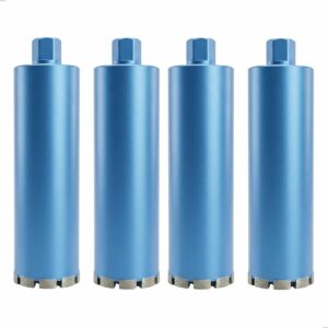 Kit 4 Serras Copo Diamantado 83mm x 450mm rosca 1.1/4