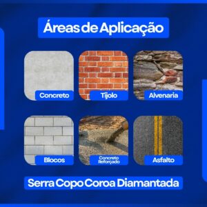 Kit 4 Serras Copo Diamantado 83mm x 450mm rosca 1.1/4