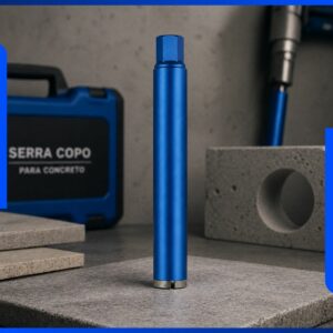 Serra Copo Diamantada Profissional para Perfuratriz 56mm X 450mm Rosca 1.1/4